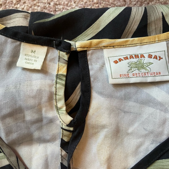 Vintage Banana Bay 100% Silk Sheath dress in black, size M - Picture 4 of 7